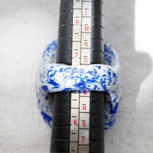 Sculpted Oval Blue Ring. Size 7,5. - Image 4