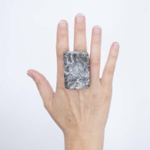 Chunky Rectangle Ring. Size 9,5. - Image 3